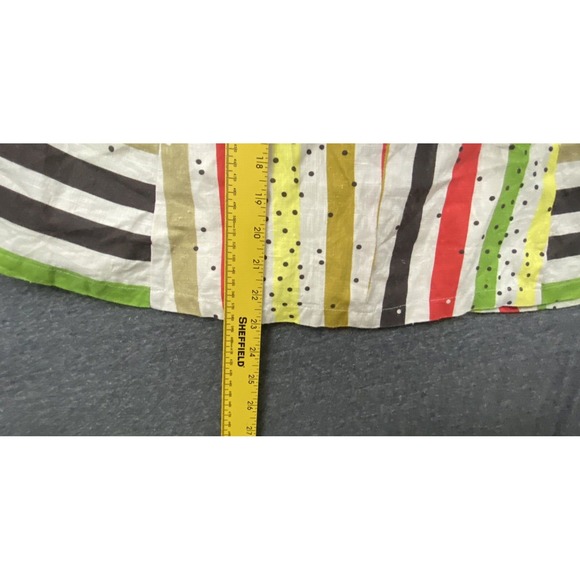 Acova Anthology Linen Skirt Womens US 6-8 Multicolor Rainbow Striped Polka Dots - Picture 5 of 10